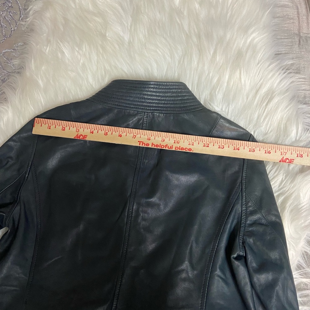 J Crew Sz S Steel Grey Leather Jacket - Picture 12 of 12